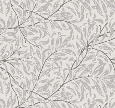 Papel pared gris con estampado de flores - TenVinilo