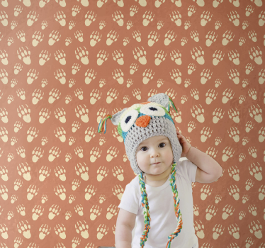 Papel pintado animal estampados de erizo naranja - TenVinilo