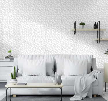Papel pintado salón hojas finas elegantes - TenVinilo