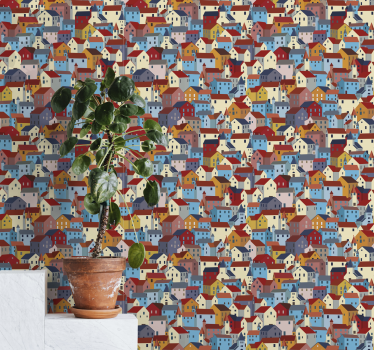 Papel pintado ciudades mosaico urbano - TenVinilo