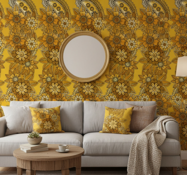 Papel pintado floral estilo indio pailey - TenVinilo